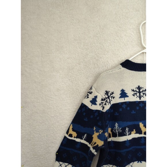 You Look Ugly Today Women Sweater Large Blue Printed 100% Acrylic Knit Pullover - Picture 11 of 16